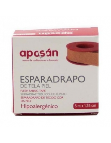 ESPARADRAPO APOSAN TELA PIEL 5 X 1.25 CM
